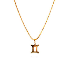 Load image into Gallery viewer, GEMINI - GOLD ZODIAC NECKLACE | 18K GOLD PLATED