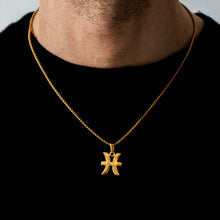 Load image into Gallery viewer, PISCES - GOLD ZODIAC NECKLACE | 18K GOLD PLATED
