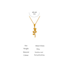 Load image into Gallery viewer, Rose Pendant Necklace | 18K Plated