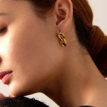 Load image into Gallery viewer, GOLD CLARA CHAIN EARRINGS | 18K GOLD PLATED