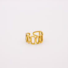 Load image into Gallery viewer, RECTUNGILE OPENING GOLD RING | 18K PLATED
