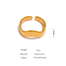 Load image into Gallery viewer, WAVE GOLD RING | 18K PLATED