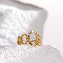 Load image into Gallery viewer, OVAL OPENING GOLD RING | 18K PLATED