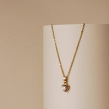Load image into Gallery viewer, DAINTY HEART NECKLACE WITH CUBIC ZIRCONIA | 18K GOLD PLATED