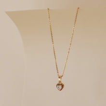 Load image into Gallery viewer, DAINTY HEART NECKLACE WITH CUBIC ZIRCONIA | 18K GOLD PLATED