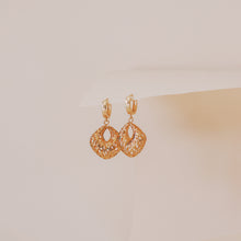 Load image into Gallery viewer, TRINITY - GOLD HUGGIE EARRINGS | 18K GOLD PLATED