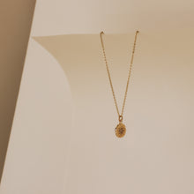 Load image into Gallery viewer, STAR DISC NECKLACE WITH CUBIC ZIRCONIA | 18K GOLD PLATED