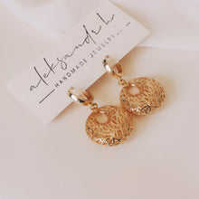 Load image into Gallery viewer, GRACE - GOLD HUGGIE EARRINGS | 18K GOLD PLATED