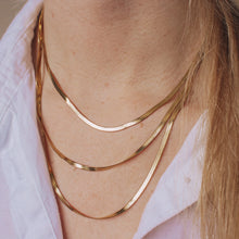 Load image into Gallery viewer, MULTILAYERED SERPENT CHAIN NECKLACE | 18K GOLD PLATED