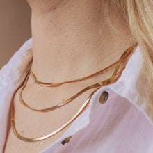Load image into Gallery viewer, MULTILAYERED SERPENT CHAIN NECKLACE | 18K GOLD PLATED