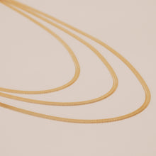 Load image into Gallery viewer, MULTILAYERED SERPENT CHAIN NECKLACE | 18K GOLD PLATED
