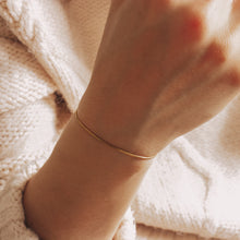 Load image into Gallery viewer, GOLD SNAKE CHAIN MINIMALIST BRACELET | 18K GOLD PLATED
