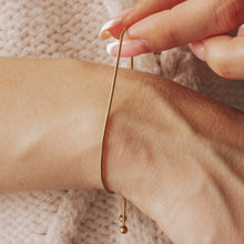 Load image into Gallery viewer, GOLD SNAKE CHAIN MINIMALIST BRACELET | 18K GOLD PLATED