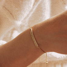 Load image into Gallery viewer, GOLD CUBIC ZIRCONIA BOX CHAIN BRACELET | 18K GOLD PLATED