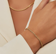 Load image into Gallery viewer, ROPE CHAIN GOLD BRACELET | 18K PLATED
