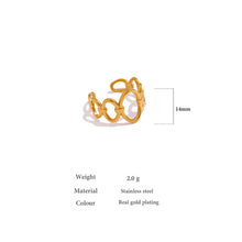 Load image into Gallery viewer, OVAL OPENING GOLD RING | 18K PLATED
